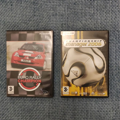 Championship Manager 2006 and Euro Rally Champion PC games