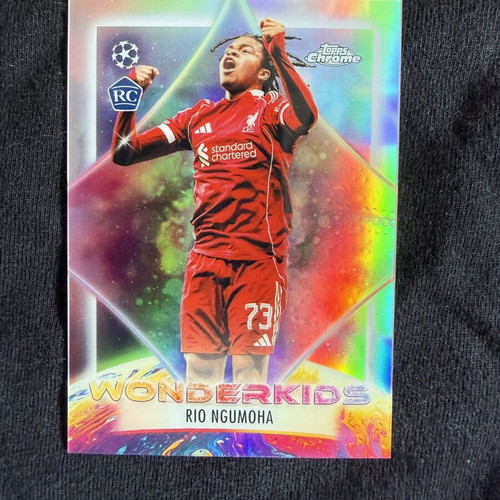 Rio Ngumoha Wonderkids Rookie Silver UCC Chrome 2025/26 Liverpool new