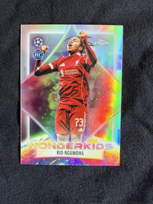 Rio Ngumoha Wonderkids Rookie Silver UCC Chrome 2025/26 Liverpool new