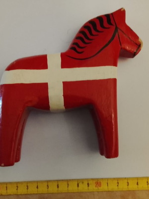 Dala Wooden Horse Scandinavian Vintage Decoration used