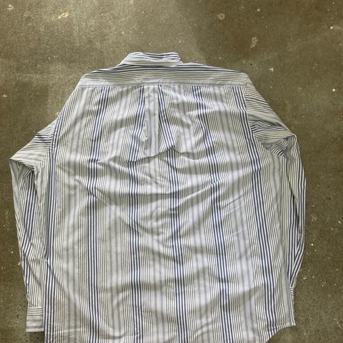 Ralph Lauren Blake Long Sleeve Shirt, Light Blue White Pinstripe, L