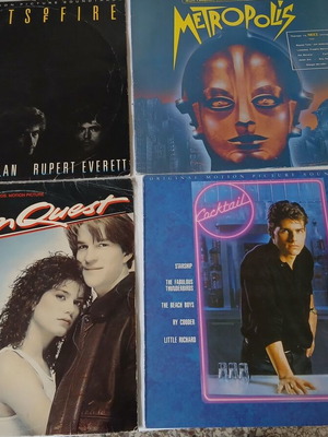 Soundtrack records 80s-90s used, set of 4