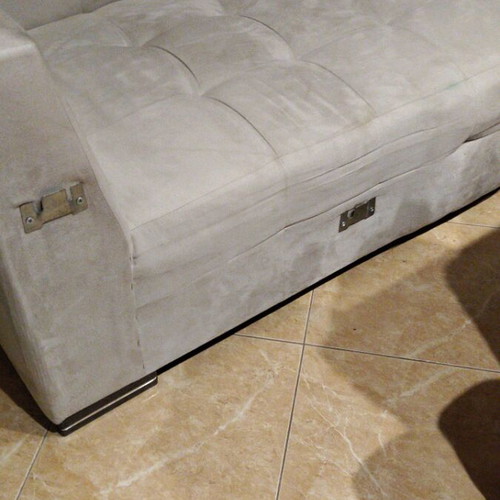 Corner sofa, grey, stain-resistant, 2x2 m