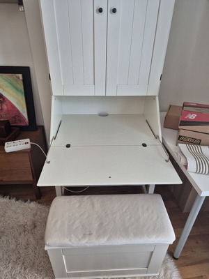 IKEA Hemnes secretary desk like new with seat chest