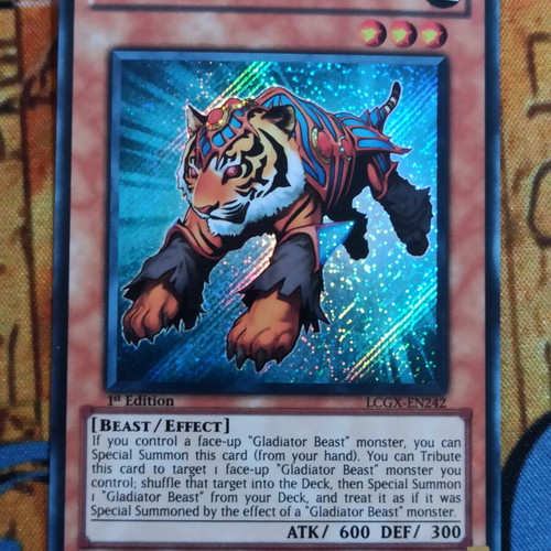 Test Tiger Secret Rare Yu-Gi-Oh! card like new