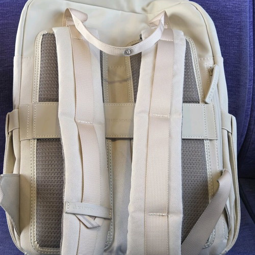 Kapten and Son backpack used, beige with laptop compartment