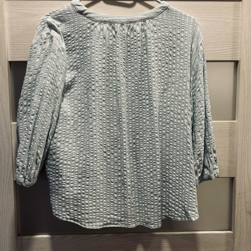 Tom Tailor blouse tunic like new, size 42 XL, pastel green seersucker