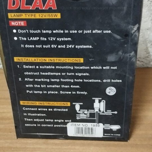 DLAA 12V/55W fog lights, new in box