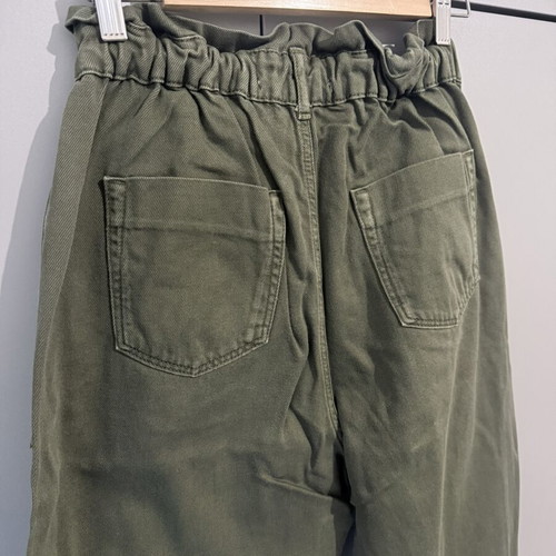 Zara γυναικείο λαδί τζιν με σούρα στη μέση, σαν καινούργιο, μέγεθος M