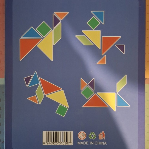 Tangram wooden magnetic puzzle book for kids like new