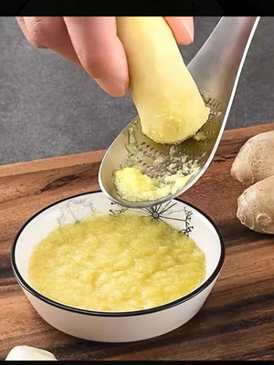 Garlic and ginger masher spoon stainless steel new