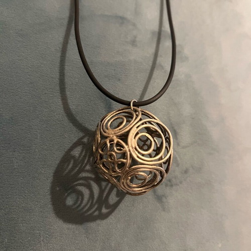 Silver 925 necklace used big statement
