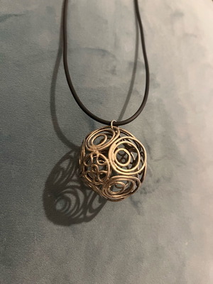 Silver 925 necklace used big statement