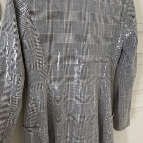 Zara jacket coat with sequins in gray, like new, size XS