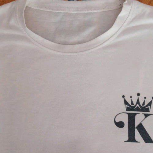 T-shirt white with print like new, size XL