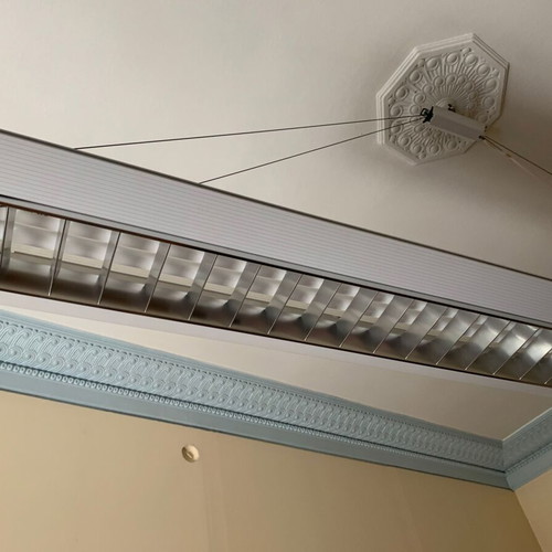 Spheros Staff Ceiling Pendant Light like new, architectural office lighting