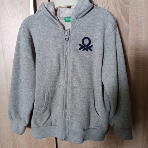 United Colors of Benetton Boy's Zip Up Hoodie like new, grey, size 104 cm