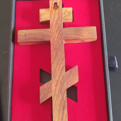 Wall Crucifix in Wood 24 x 14.5 cm new