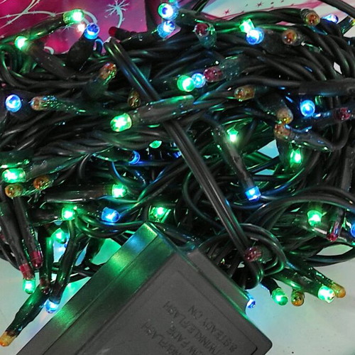 Colored string lights green cable 180 pieces new