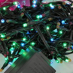 Colored string lights green cable 180 pieces new