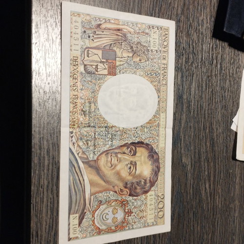 200 French francs used with Montesquieu portrait