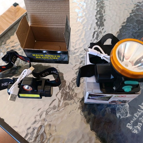 Headlamp and long-distance flashlight new with USB charging cable