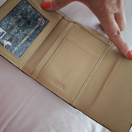 Loisir leather wallet PU new, beige
