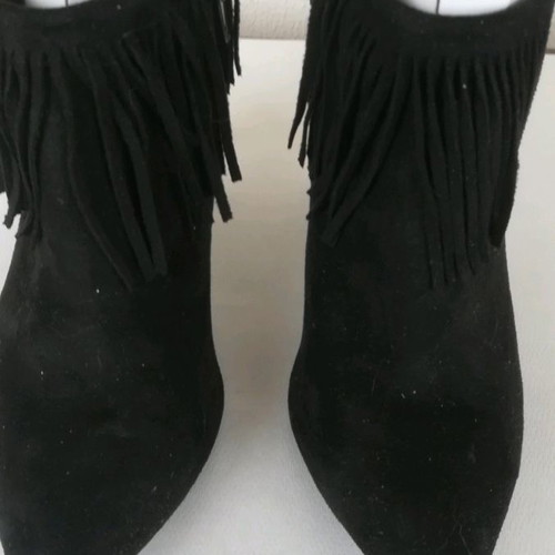 Women's suede ankle boots used, size 39, black