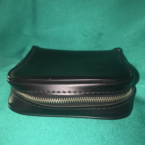 Leather wallet case black used