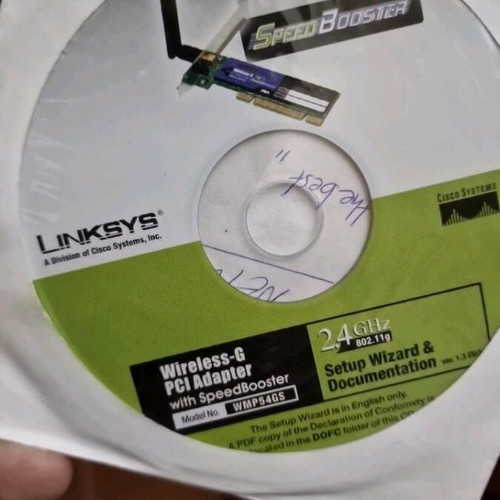 PCI wifi network card 2.4G like new with original CD