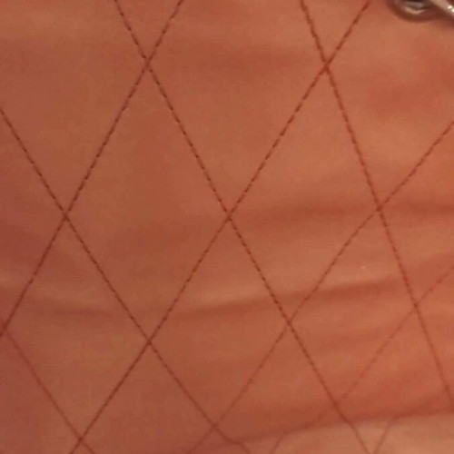Tote shoulder bag used brick red with decorative details