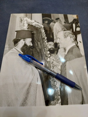 Αρχιεπίσκοπος Χριστόδουλος συλλεκτική ασπρόμαυρη φωτογραφία σαν καινούργιο