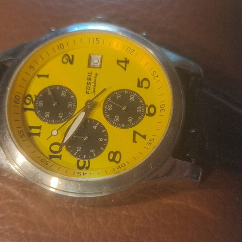 Fossil Speedway FS-2976 Chronograph watch with yellow dial