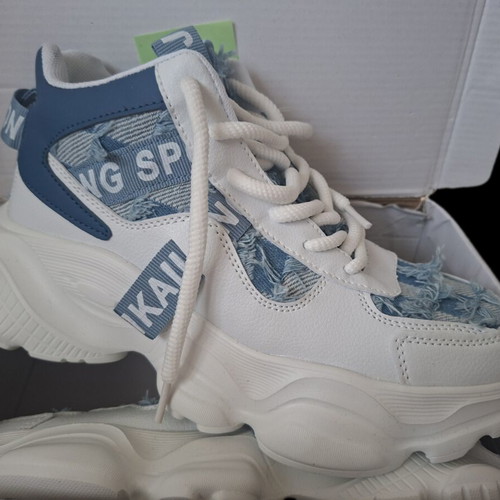 Women's sneakers size 38, new, white and blue