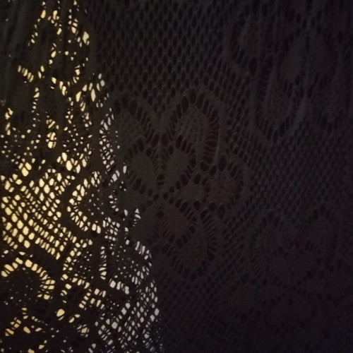 Dress lace with half lining, like new, black, one size