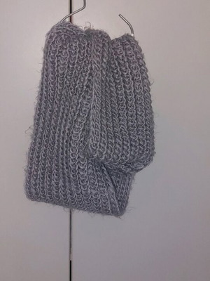 Scarf like new gray single loop for neck