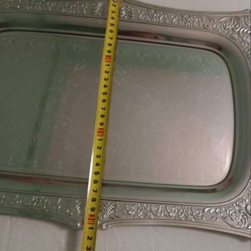 Vintage serving tray used with carved handles Twin Bird