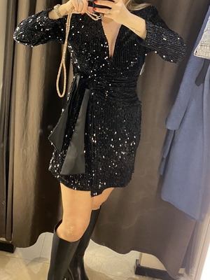 Zara dress like new, black, size large