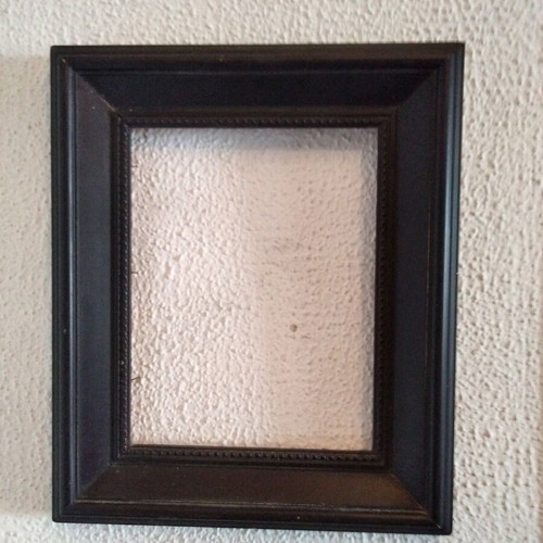Set of 2 Vintage Wooden Frames, dark brown embossed, no glass