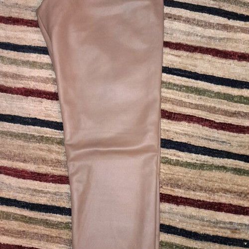 Calzedonia leather-look leggings size M like new, beige