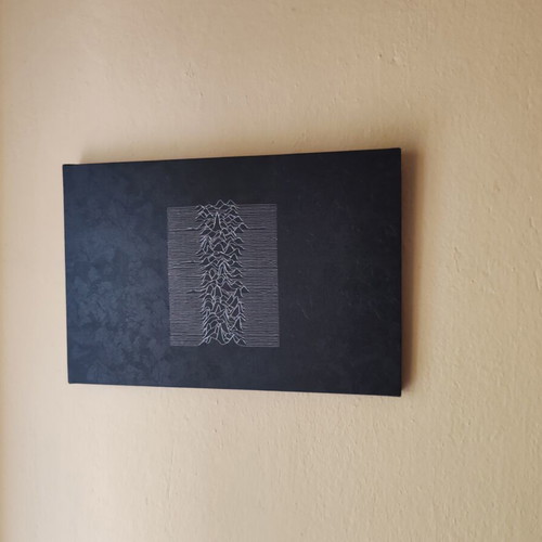 Joy Division Unknown Pleasures framed canvas 45x30 cm like new