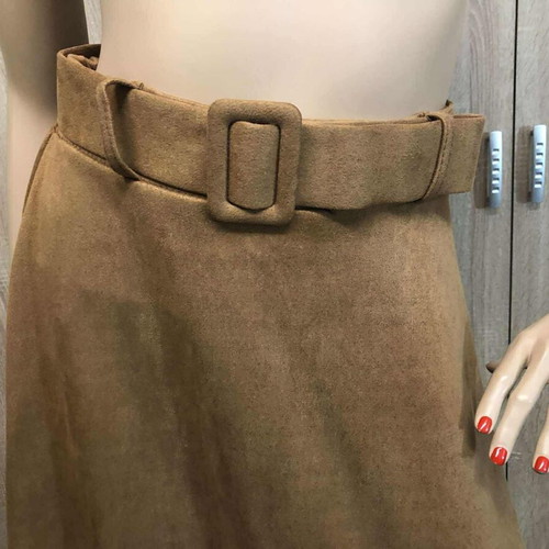 Zara Basic skirt new, size M, brown with belt