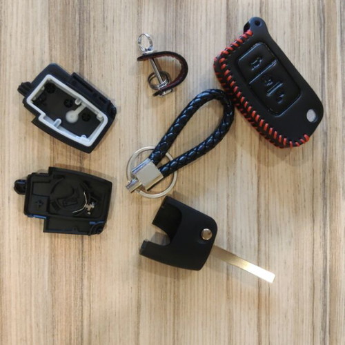 Car Key Case Replacement Kit with 3 Buttons for Audi VAG New