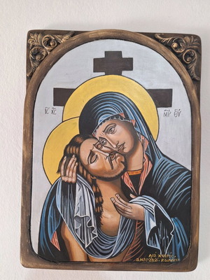 Threnos Icon new, traditionally painted with egg tempera on wood