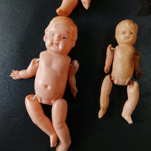 Celluloid dolls used, pack of 5 in various sizes
