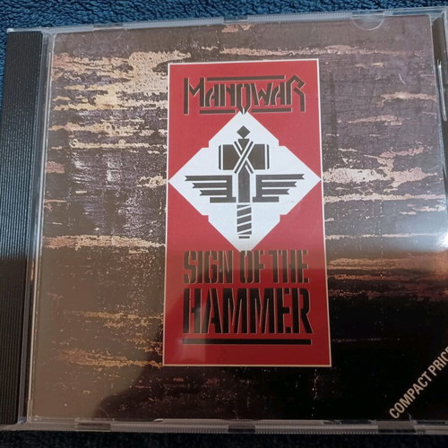 Manowar Sign of the Hammer CD used, signed by Ross the Boss