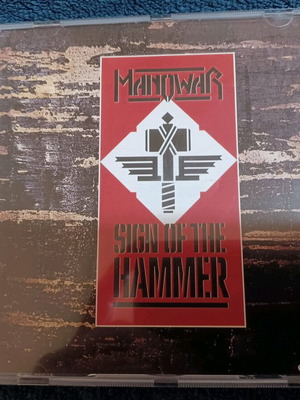 Manowar Sign of the Hammer CD used, signed by Ross the Boss