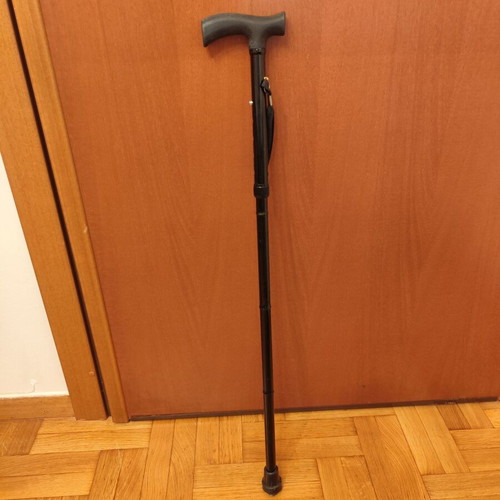 Walker aluminum folding height adjustable up to 100 kg with free cane