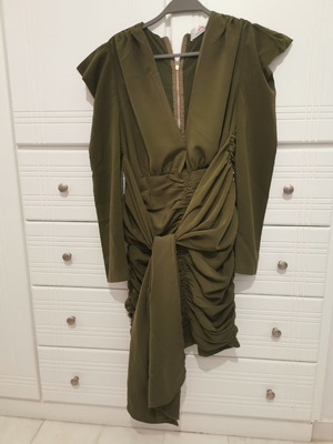 Niriides Accessories evening dress used green with ruching