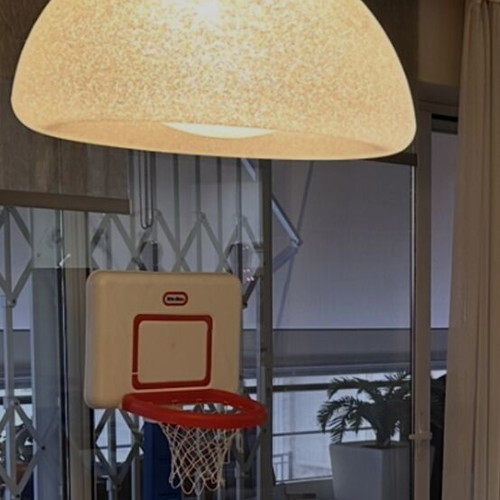 Ceiling light like new, 90cm diameter, white, Italian design